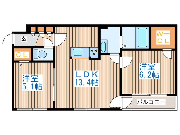 Ti amo miyanosawaの物件間取画像